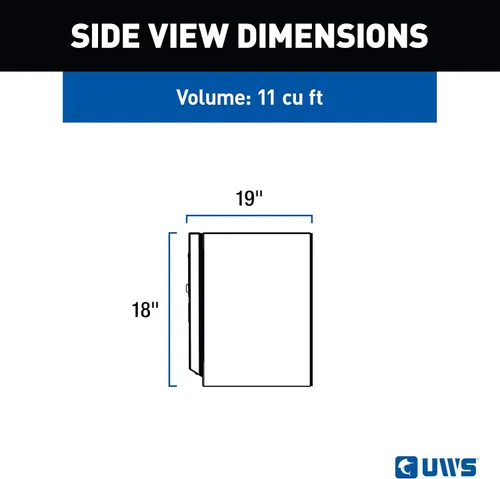 Vista 3 de UWS EC40111 Caja de herramientas de aluminio de pared pesada de una sola puerta de aluminio de 60 pulgadas