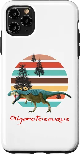 Vista 4 de iPhone 12 mini Giganotosaurus Retro T rex prehistoric dinosaur Father's day Case