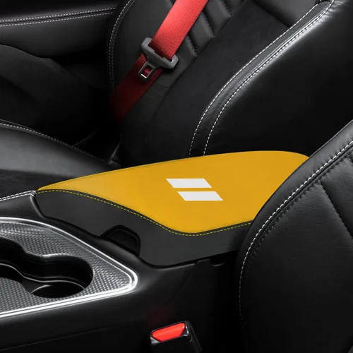 Vista 6 de Funda para reposabrazos de consola central de automóvil para Dodge Challenger 2015-2018 2019 2020 2021 2022 2023, de piel, antiarañazos, protector