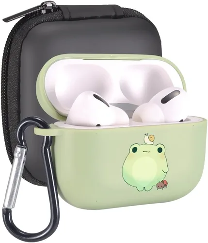 Vista 43 de Funda de mariposas rosas para AirPods Pro con llavero, diseño de animales lindos funda protectora de TPU suave compatible con AirPods Pro Charging