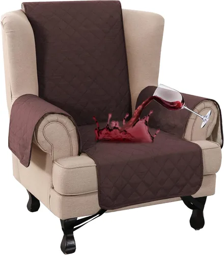 Vista 19 de Turquoize Funda 100 % impermeable para sillón de ala, protector de sofá, triple antideslizante, protector de muebles para mascotas, niños, perros