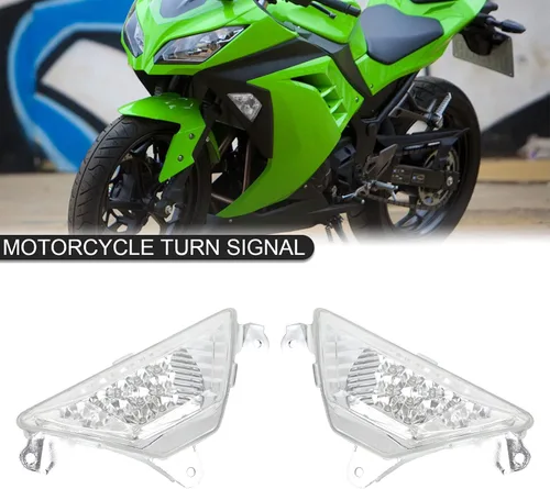 Vista 5 de Topteng Luz LED para Señal de Giro Frontal de Motocicleta para KAWASAKI NINJA 250 2013-2017, NINJA 300 2013-2018, NINJA 400 2018-2021, NINJA 650