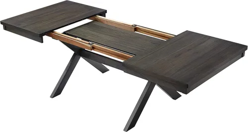 Vista 10 de Crosley Furniture Hayden Modern Farmhouse - Mesa de comedor de madera, pizarra