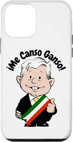 Vista 16 de Carcasa para iPhone 16 AMLO Amlito Me Canso Ganso Divertida y linda caricatura mexicana Muñeco