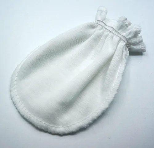 Vista 3 de 12 pares de manoplas unisex para bebé, sin arañazos, 100% algodón, color sólido