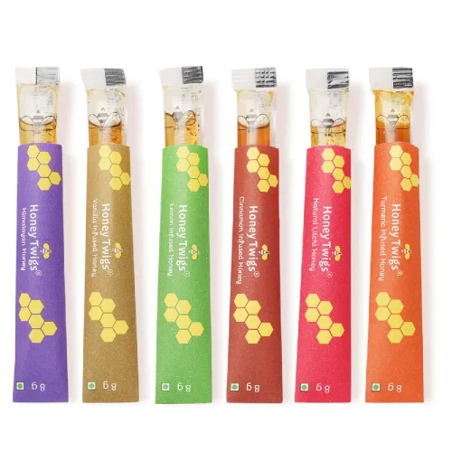 Vista 5 de Honey Twigs Honey Sticks Caja de regalo – 36 pajitas de miel natural de una sola porción – 8.47 onzas por paquete (0.28 oz por palo) Paquete