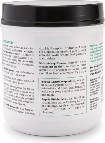Vista 2 de Bio-clean Antiséptico antibacteriano para drenaje (2 lb)