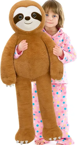 Vista 15 de Tezituor Peluche de Gato Gigante de 39.5 Pulgadas, Juguete de Peluche de Gato de 3.2 Libras con Patas Largas, Almohada Corporal Grande de Gatito