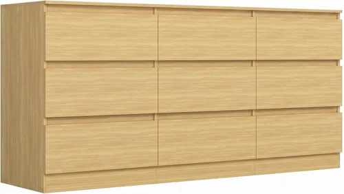 Vista 29 de Vibe & Dine Cómoda Doble de 8 Cajones, Cómoda Moderna con Almacenamiento Amplio para Closet, Dormitorio, Sala de Estar, Negro