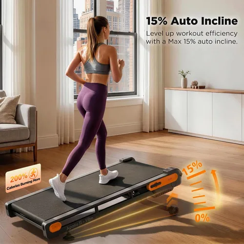 Vista 3 de Vitalwalk Walking Pad with Incline Portable Treadmills for Home Small Space