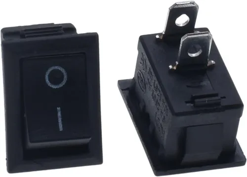 Vista 3 de Interruptor basculante 10 unids KCD1-101 Interruptor de encendido basculante 6A250V 10A125V Interruptor de botón SKPT 2 pies 0.591 * 0.827 in