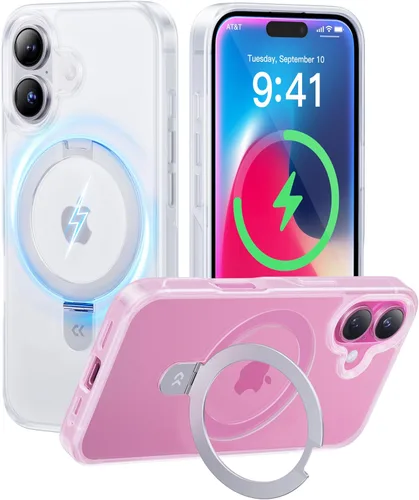 Vista 80 de CASEKOO - Funda diseñada para iPhone 14 Pro con soporte magnético invisible [protección contra caídas de grado militar] [compatible con MagSafe]