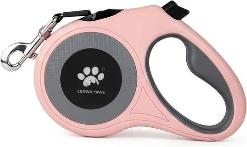 Vista 11 de Correa retráctil de 16 pies para perros extra grandes de hasta 130 libras, cinta de nailon sin enredos, color negro Dan24 XL