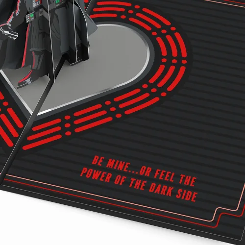 Vista 3 de Lovepop Love Star Wars™ Darth Vader™ - Tarjeta emergente para ella y él - Tarjetas de felicitación 3D para niños, niñas, hombres, mujeres - Be Mine