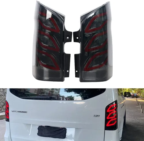 Vista 7 de Luz trasera para Mercedes-Benz Vito W447 Metris V Clase 2016-2021 Luz de señal de giro dinámico antiniebla de freno trasero izquierda y derecha