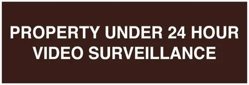Vista 24 de Signs ByLITA Basic Property - Señal de video bajo vigilancia (24 horas), tamaño pequeño
