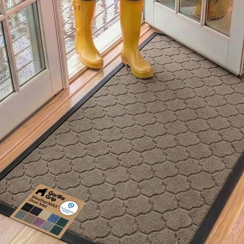 Vista 54 de Gorilla Grip - Tapete WeatherMax todo terreno 100% impermeable, caucho natural, resistente a manchas y decoloración, interior y exterior, fácil