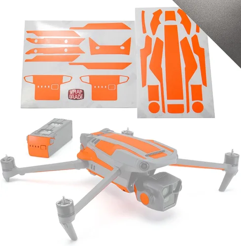 Vista 7 de WRAPGRADE Adhesivos parciales para DJI Mavic 3 / Mavic 3 Classic Accent Color (AIRFORCE SILVER)