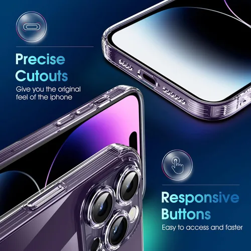 Vista 856 de Supdeal Funda cristalina transparente para iPhone 11, [No se amarillea] [Protección de la cámara] [Probado contra caídas de grado militar] Funda