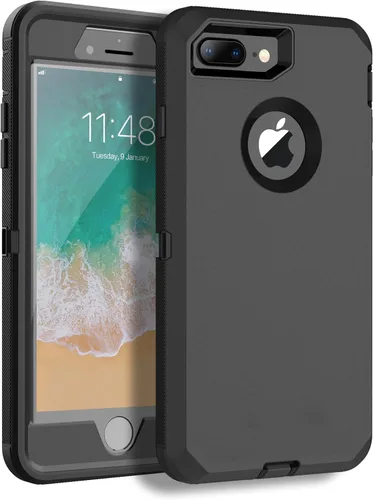 Vista 21 de Mgx Funda resistente para iPhone 8 Plus [protector de pantalla integrado] y funda de defensa de triple capa a prueba de golpes a prueba de caídas
