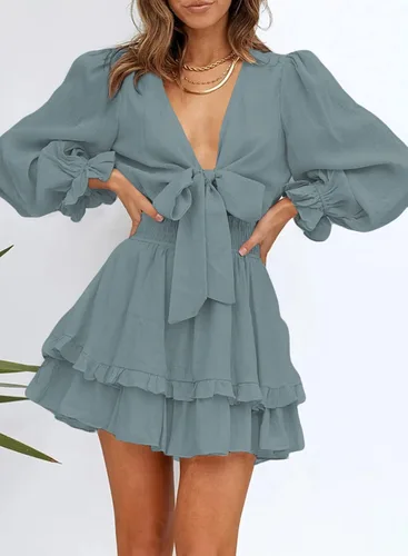 Vista 4 de Dokotoo - Conjunto de tankini para mujer con estampado de rayas de moda y forro doble (tallas CH-3XG)