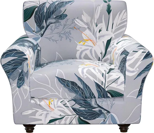 Vista 56 de Fundas elásticas para silla, fundas elásticas para sillón de 2 piezas, fundas de sofá lavables con diseño floral para sillón, protector de muebles