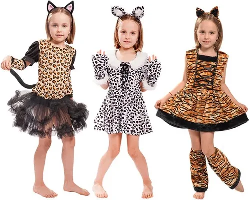 Vista 9 de EraSpooky Lindo disfraz de tigre para niñas, disfraz de Halloween de animales