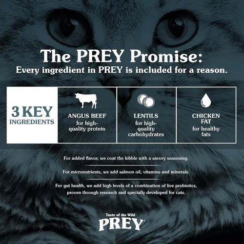Vista 5 de Taste of the Wild PREY Angus Beef Kitten, alimento seco para gatos adultos
