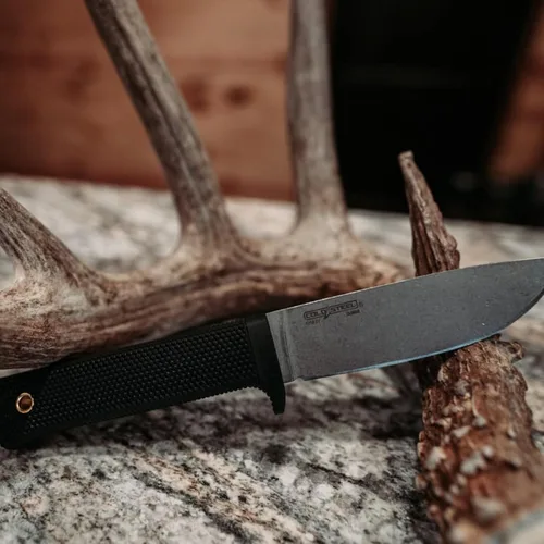Vista 6 de COLD STEEL Master Hunter - Cuchillo de hoja fija de caza con hoja de punta de gota CPM 3V súper afilada de 4.5 pulgadas, mango Kray-Ex de 4.75