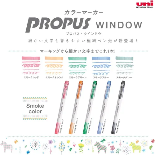 Vista 6 de Uni Propus - Color ahumado para ventana, juego de 5 colores (Pus-103T 5C3)