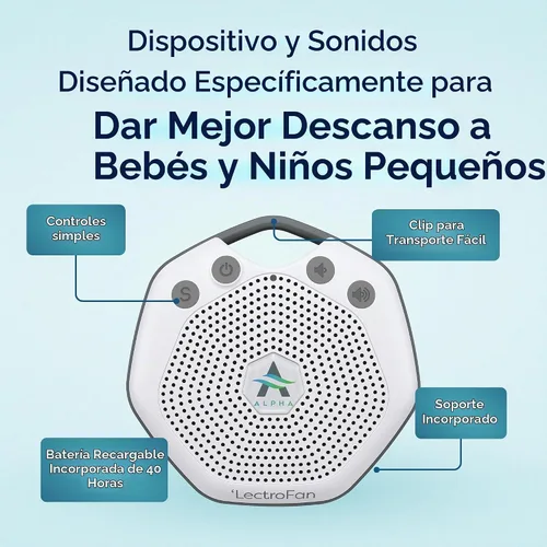 Vista 6 de LectroFan Alpha - Dispositivo de ruido para dormir al bebé