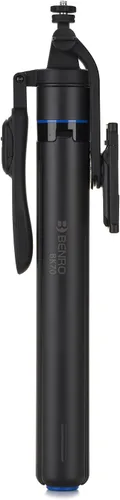 Vista 2 de Benro Mini trípode y palo selfie con control remoto Bluetooth para teléfonos inteligentes (negro) (BK70)