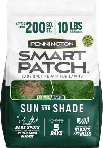 Vista 5 de Pennington Smart Patch Grass Seeds for Lawn, Sun and Shade Lawn Grass Repair Mix, 10 LB
