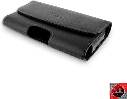 Vista 5 de Funda para Motorola Moto Z3; Funda de cuero para Motorola Moto Z3 Play, por TMAN Funda de piel con cierre magnético [clip para cinturón]