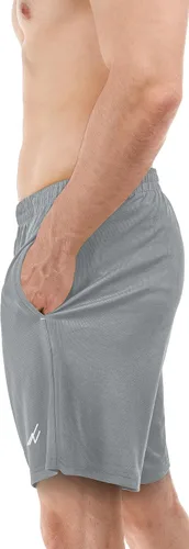 Vista 3 de NY Threads Pantalones cortos deportivos para hombre, de secado rápido, holgados, ligeros, para correr, entrenamiento, gimnasio, con bolsillos