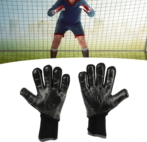 Vista 3 de 2pcs Soccer Goalie Gloves, Football Goalkeeper Gloves with Anti Slip Latex Palm and Extra Finger Protection, Breathable Mesh for Competitive Play