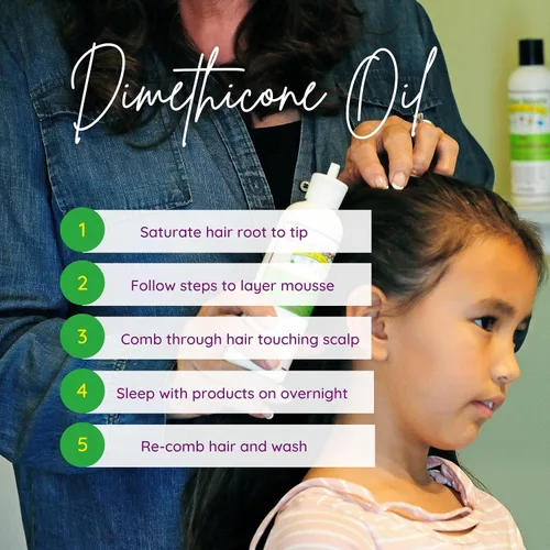 Vista 6 de My Hair Helpers Deluxe - Kit de tratamiento para piojos de cabeza de tamaño familiar, incluye peine de liendre, mousse, champú y acondicionador