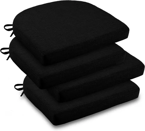 Vista 38 de downluxe Cojines para sillas de interior para sillas de comedor, almohadillas de espuma texturizada suaves y cómodas para sillas de cocina con lazos