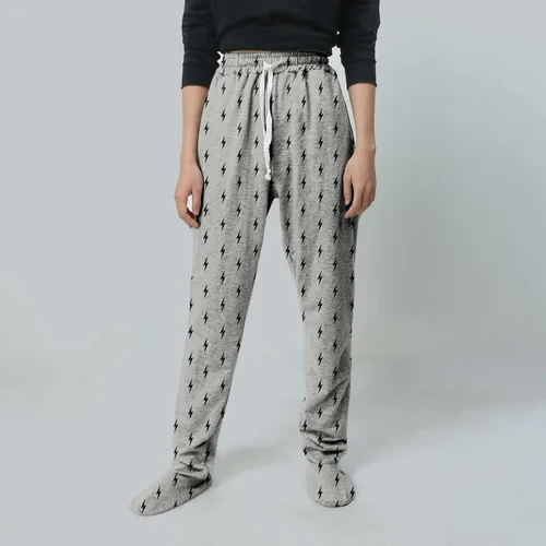 Vista 5 de Pantalones deportivos con pies para mujer, cintura elástica, holgados, casuales, con bolsillos, cordón ajustable, pantalones de pijama a cuadros