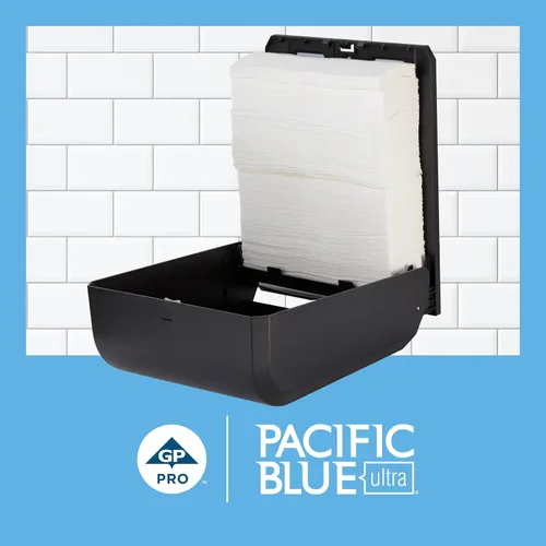 Vista 3 de Toallas de papel Pacific Blue Ultra Bigfold recicladas de GP PRO (Georgia-Pacific), 33587, 220 toallas de papel por paquete, 10 paquetes por caja