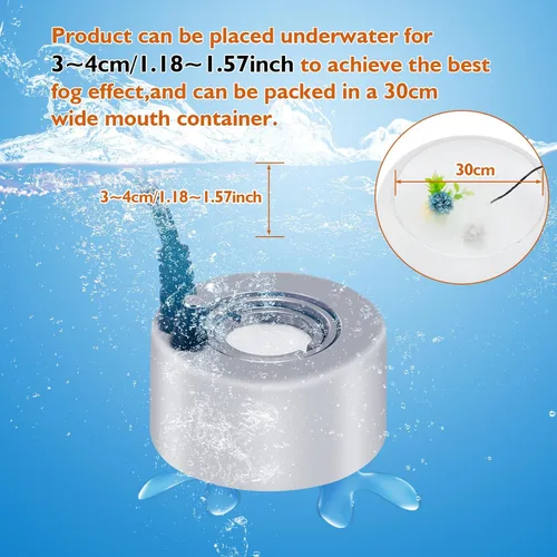 Vista 2 de AGPtek® Mini máquina humidificadora de aluminio para fuente de agua y estanque.