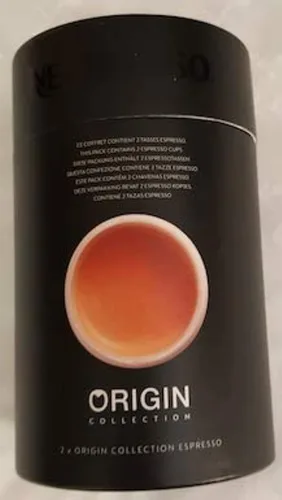 Vista 2 de Nespresso Origin Collection - Juego de 2 tazas de café expreso, porcelana blanca, nuevo