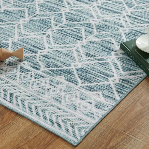 Vista 197 de jinchan Alfombra marroquí de pasillo 2x6 - Alfombra de pasillo lavable a máquina para cocina, alfombra moderna geométrica suave de pelo bajo