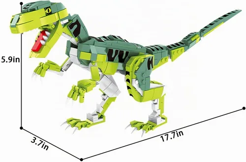 Vista 3 de SIENON Creator Velociraptor - Juego de juguetes de construcción