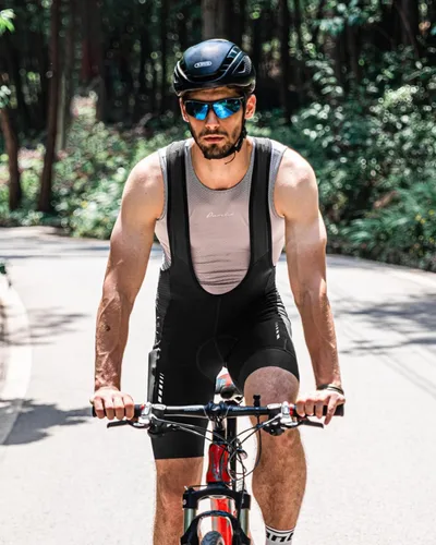 Vista 5 de Przewalski Culotte corto con bolsillos para teléfono, con acolchado 4D, transpirable, para ciclismo