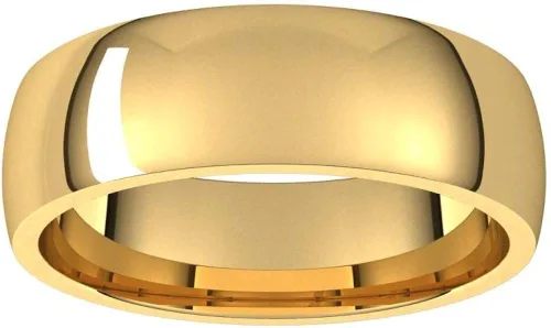 Vista 3 de Anillo de boda de oro amarillo de 18 quilates de 0.197in de ajuste cómodo, clásico, liso, tradicional, talla 9.5, Oro