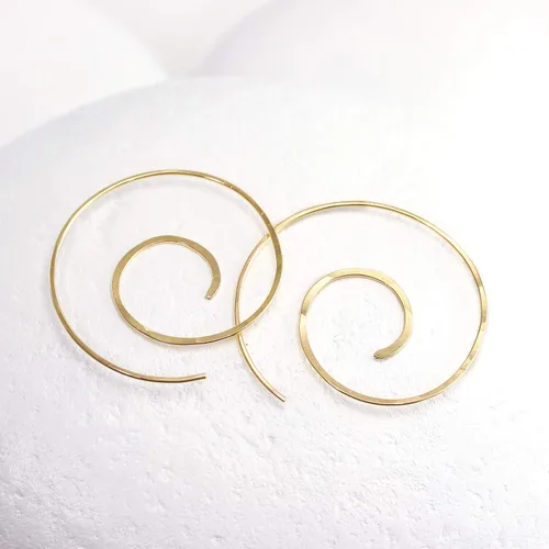 Vista 63 de Aretes de aro finos martillados, elegantes plata esterlina geométrica sólida, relleno de oro y relleno de oro rosa; para mujer por Lotus Stone