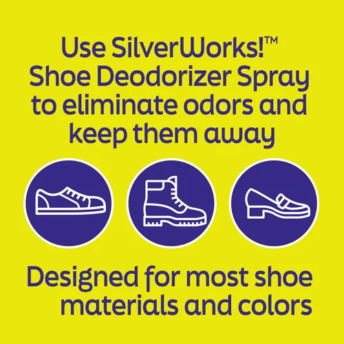 Vista 9 de SilverWorks! Spray desodorante para zapatos malolientes – Eliminación de olores de zapatos – Botas, tenis, eliminador de olores de zapatos