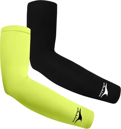 Vista 20 de Achiou Mangas de Brazo de Seda de Hielo Refrigerante, Mangas de Protección Solar UV de Verano, de Compresión UPF 50+ para Mujeres, Voleibol