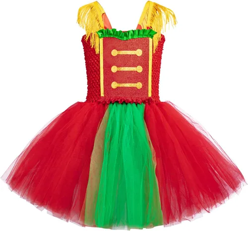 Vista 3 de Vestido de tutú de cascanueces de Navidad para niñas con sombrero, disfraz de Santa Cascanueces para Navidad, cumpleaños